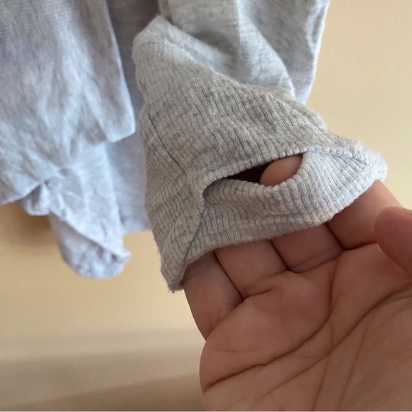 Athleta Pranayama Restore Wrap Woman LP Large Petite Grey Open Cardigan Pockets - Picture 7 of 16